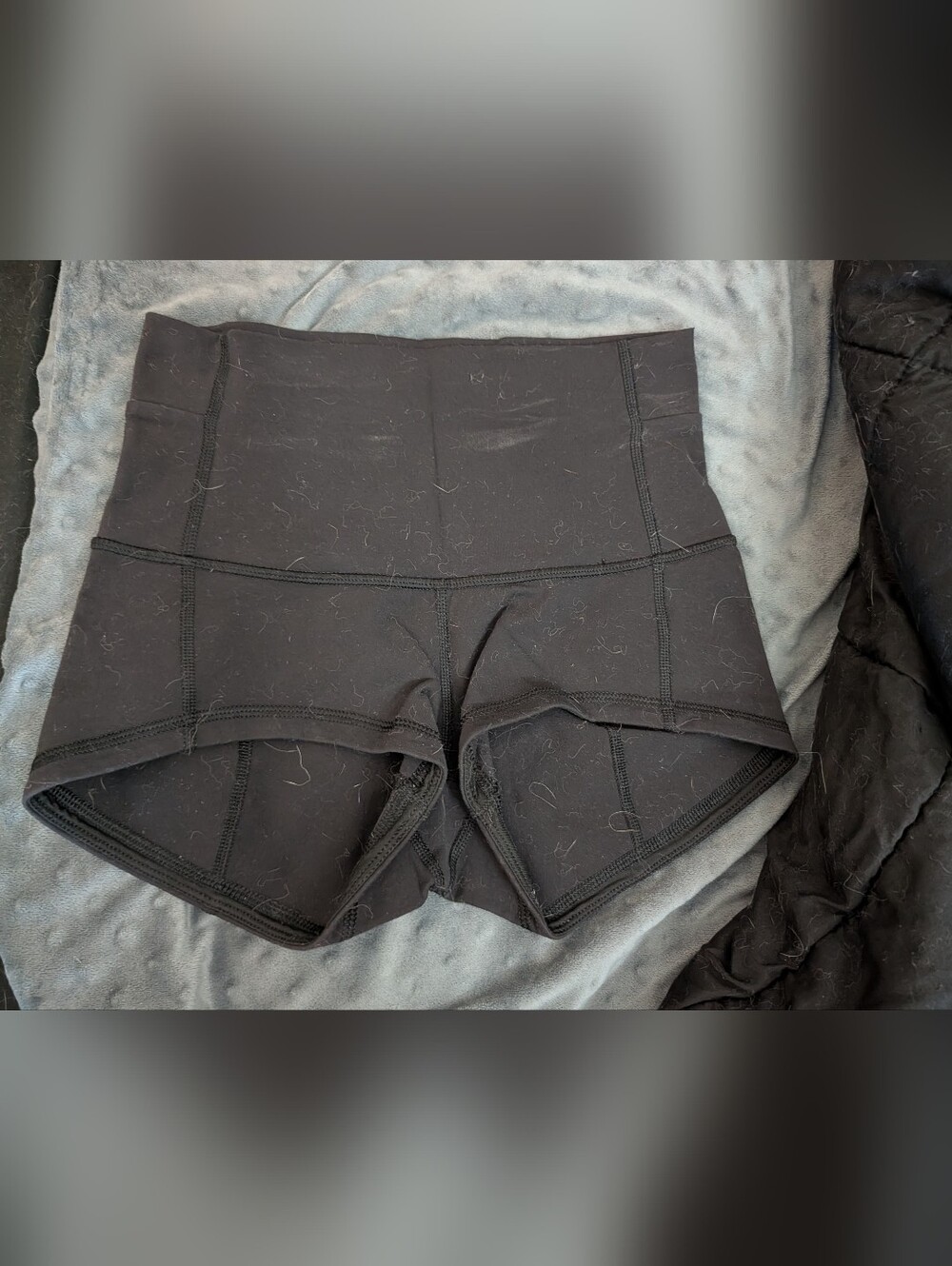 Black Lululemon Booty Shorts Never Worn Size 4 A Little Fuzzy From Storage